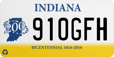 IN license plate 910GFH