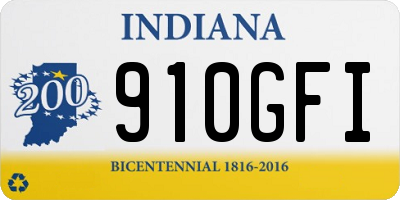 IN license plate 910GFI