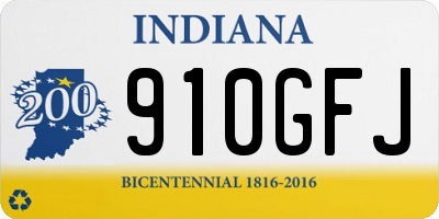 IN license plate 910GFJ