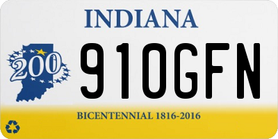 IN license plate 910GFN