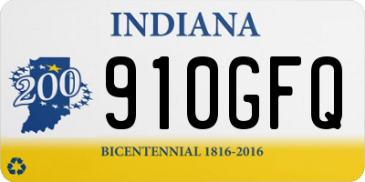 IN license plate 910GFQ