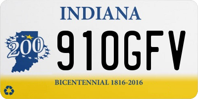 IN license plate 910GFV