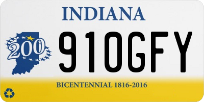 IN license plate 910GFY