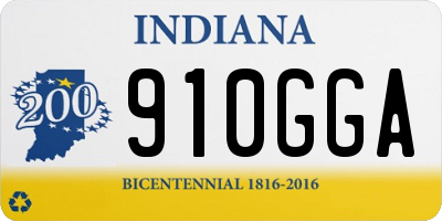 IN license plate 910GGA