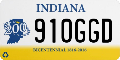 IN license plate 910GGD