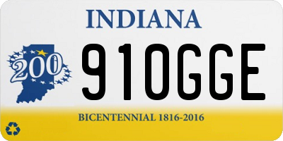 IN license plate 910GGE