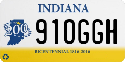 IN license plate 910GGH