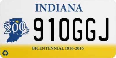 IN license plate 910GGJ