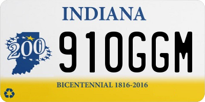 IN license plate 910GGM
