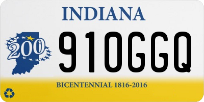 IN license plate 910GGQ