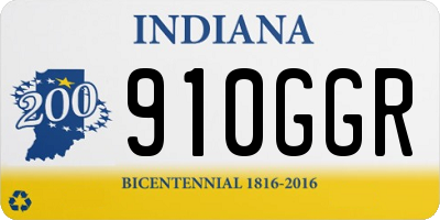 IN license plate 910GGR