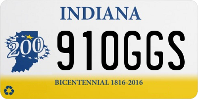 IN license plate 910GGS