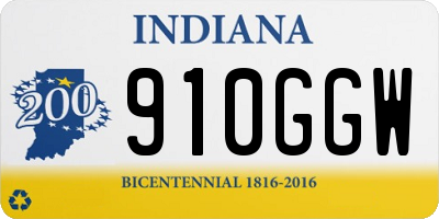 IN license plate 910GGW