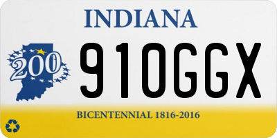 IN license plate 910GGX