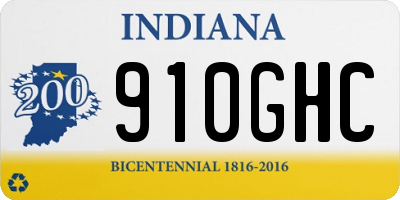 IN license plate 910GHC