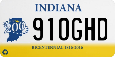 IN license plate 910GHD