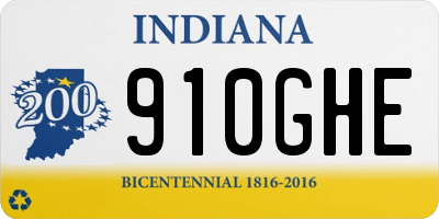 IN license plate 910GHE