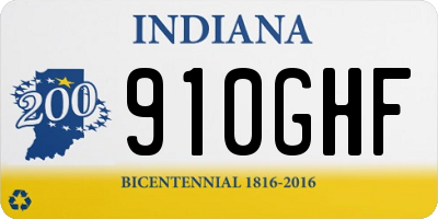 IN license plate 910GHF
