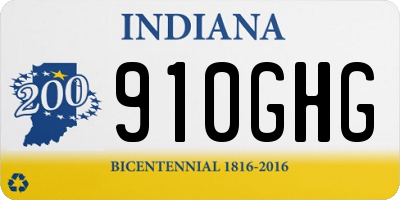 IN license plate 910GHG