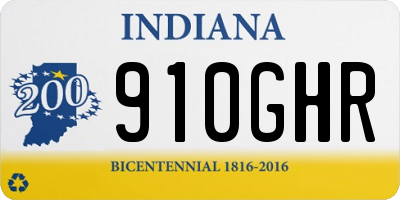 IN license plate 910GHR