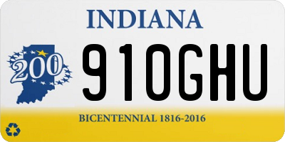 IN license plate 910GHU