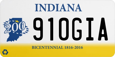 IN license plate 910GIA