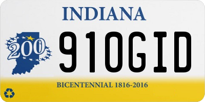 IN license plate 910GID