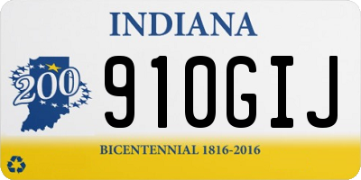 IN license plate 910GIJ