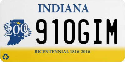 IN license plate 910GIM