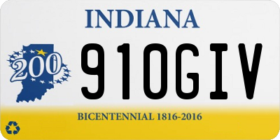 IN license plate 910GIV