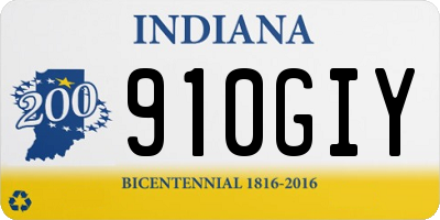 IN license plate 910GIY
