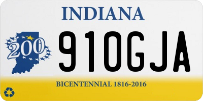 IN license plate 910GJA