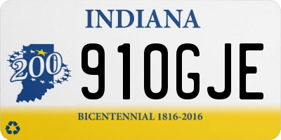 IN license plate 910GJE