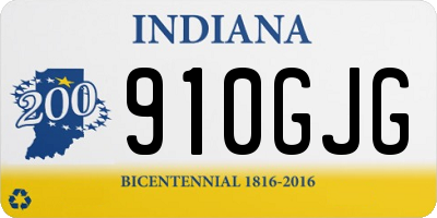 IN license plate 910GJG