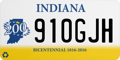 IN license plate 910GJH