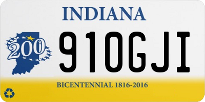 IN license plate 910GJI