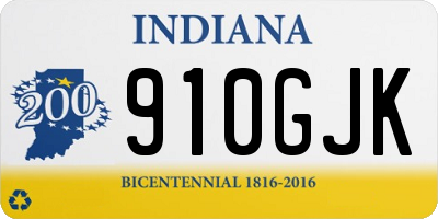 IN license plate 910GJK