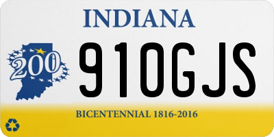 IN license plate 910GJS