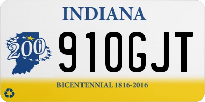 IN license plate 910GJT