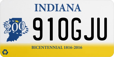 IN license plate 910GJU