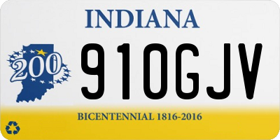 IN license plate 910GJV