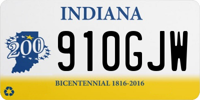 IN license plate 910GJW