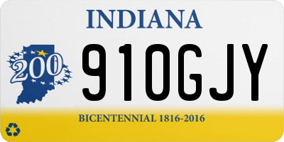 IN license plate 910GJY