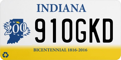 IN license plate 910GKD