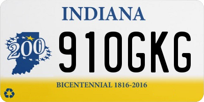 IN license plate 910GKG