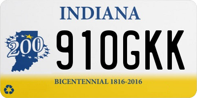 IN license plate 910GKK