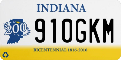 IN license plate 910GKM