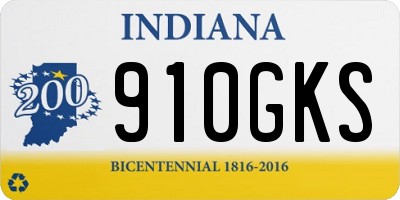 IN license plate 910GKS