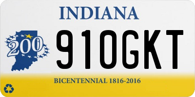 IN license plate 910GKT