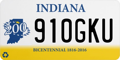 IN license plate 910GKU